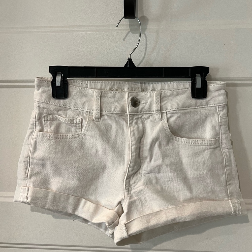 American Eagle Outfitters Cream Jean Shorts